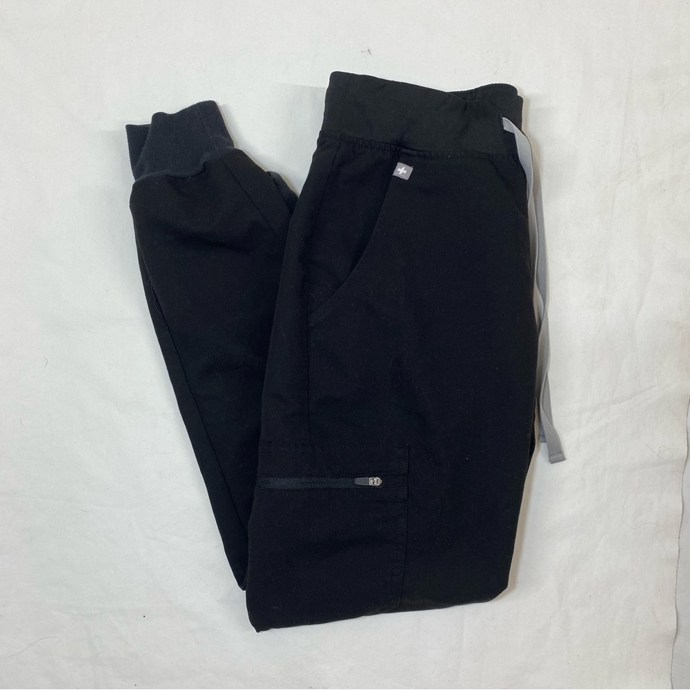 Figs Black Zamora Jogger Scrub Pants Size XS Petite